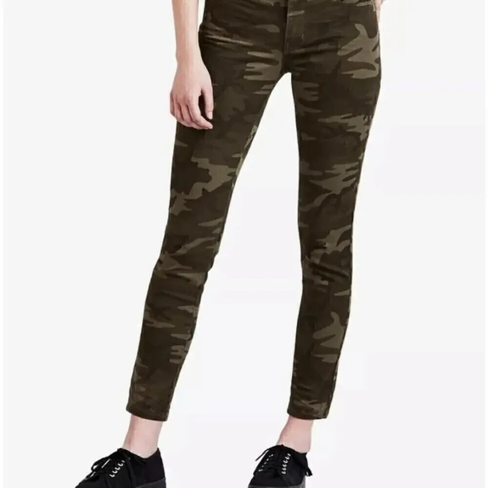 New LEVI'S Women's 711 Skinny Ankle, pants Jeans camo size 00, waist 24